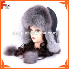 Very Warm winter Silver Fox Fur Hat